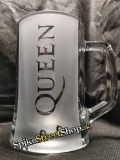 Sklenený krígel QUEEN - Logo