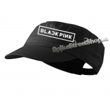 BLACKPINK - White Logo - čierna šiltovka army cap