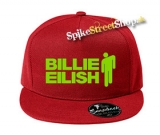 BILLIE EILISH - Green Logo & Stickman - červená šiltovka model "Snapback"