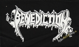 BENEDICTION - White Logo - nášivka