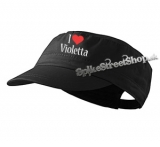 I LOVE VIOLETTA - čierna šiltovka army cap
