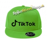 TIK TOK - Logo Black - jabĺčkovo-zelená šiltovka model "Snapback"