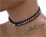CHOKER WITH MINI STUDS & RING - kožený náhrdelník