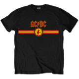AC/DC - Logo & Stripe - čierne pánske tričko