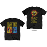 GUNS N ROSES - Use Your Illusion World Tour  - čierne pánske tričko