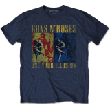 GUNS N ROSES - Use Your Illusion Navy - modré pánske tričko