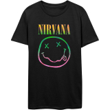 NIRVANA - Sorbet Ray Smiley - čierne pánske tričko
