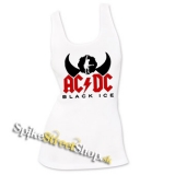 AC/DC - Black Ice Angus Silhouette - Ladies Vest Top - biele