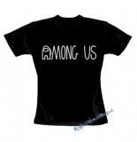 AMONG US - Logo - čierne dámske tričko