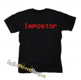 IMPOSTOR - Among Us Red Slogan - čierne detské tričko