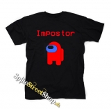 AMONG US - Impostor - čierne detské tričko