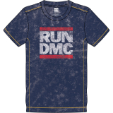 RUN DMC - Logo - modré pánske tričko