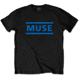 MUSE - Dark Blue Logo - čierne pánske tričko