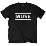 MUSE - White Logo - čierne pánske tričko