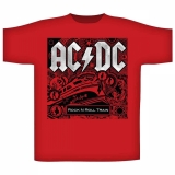 AC/DC - Rock N Roll Train - červené pánske tričko