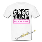 BLACKPINK - Logo & Band - biele detské tričko