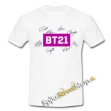 BT21 - Logo & Signature - biele pánske tričko