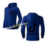 TIK TOK - Logo - modrá detská mikina na zips