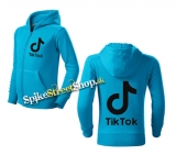 TIK TOK - Logo - tyrkysová detská mikina na zips