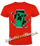 MINECRAFT - Hello I´m Creeper - červené detské tričko