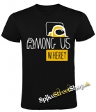 AMONG US - Where Yellow? - čierne detské tričko