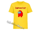 AMONG US - Impostor - žlté detské tričko