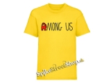AMONG US - Red White Logo - žlté detské tričko