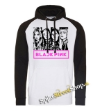 BLACKPINK - Logo & Band - čiernobiela pánska mikina