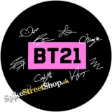 Podložka pod myš BT21 - Logo & Signature - okrúhla