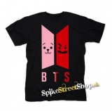 BTS - Emoji BT21 Logo Colour - čierne detské tričko