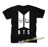 BTS - Emoji BT21 Logo - čierne detské tričko