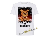 FIVE NIGHTS AT FREDDY´S - Freddy Fazbear Poster - biele pánske tričko