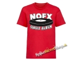 NOFX - Single Album - červené pánske tričko