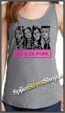 BLACKPINK - Logo & Band - Ladies Vest Top - šedé