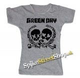 GREEN DAY - 21 st. Century Breakdown Skulls - šedé dámske tričko
