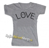 LIL PEEP - Love - šedé dámske tričko