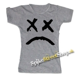 LIL PEEP - Sad Face - šedé dámske tričko