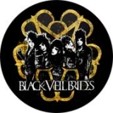 BLACK VEIL BRIDES - Yellow Logo & Band - odznak