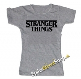 STRANGER THINGS - Logo - šedé dámske tričko