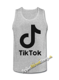 TIK TOK - Logo - Mens Vest Tank Top - šedé