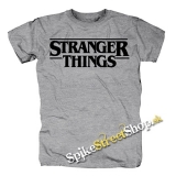 STRANGER THINGS - Logo - sivé pánske tričko