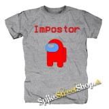 AMONG US - Impostor - sivé detské tričko