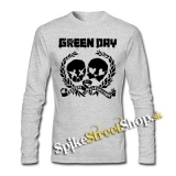 GREEN DAY - 21 st. Century Breakdown Skuls - šedé pánske tričko s dlhými rukávmi