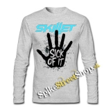 SKILLET - Sick Of It - šedé pánske tričko s dlhými rukávmi