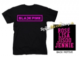 BLACKPINK - Logo & Names - čierne detské tričko