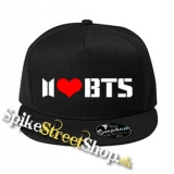 I LOVE BTS - čierna šiltovka model "Snapback"