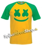 MARSHMELLO - Rasta Smile - žltozelené pánske tričko