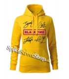 BLACKPINK - Logo & Signature - žltá dámska mikina