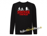 STRANGER THINGS - Bicycle Gang - čierna detská mikina bez kapuce