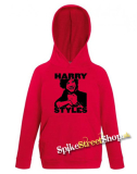 HARRY STYLES - Logo Portrait - červená detská mikina